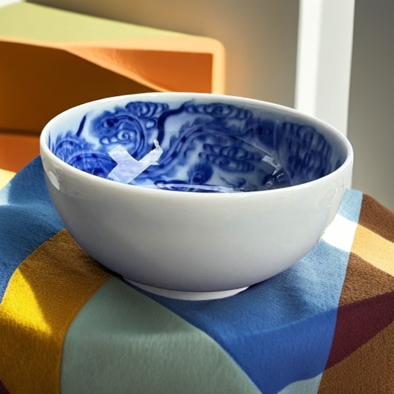 景德镇高温手绘防青凤凰内绘主人杯80cc