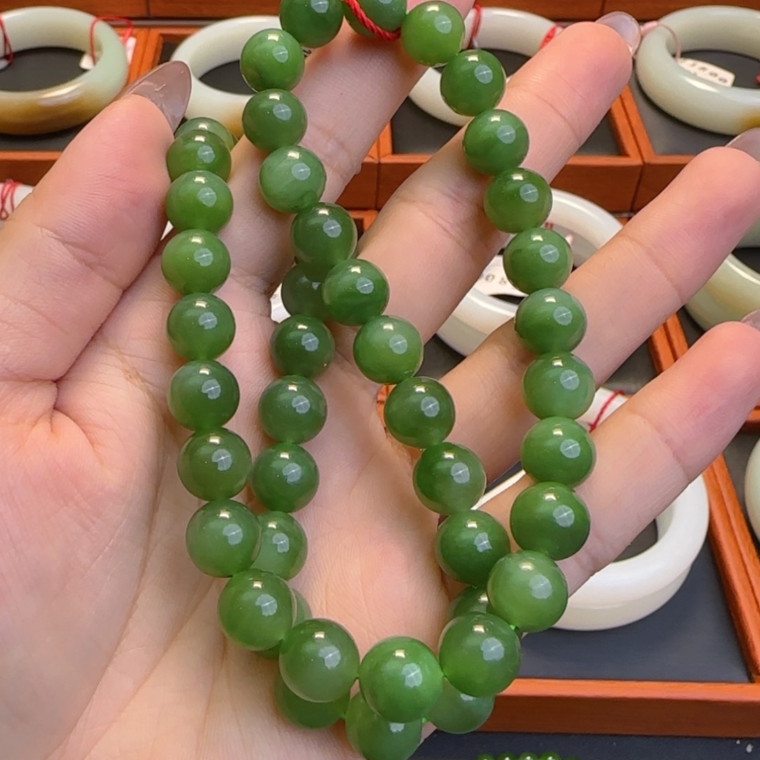 和田玉（碧玉）手链未镶嵌