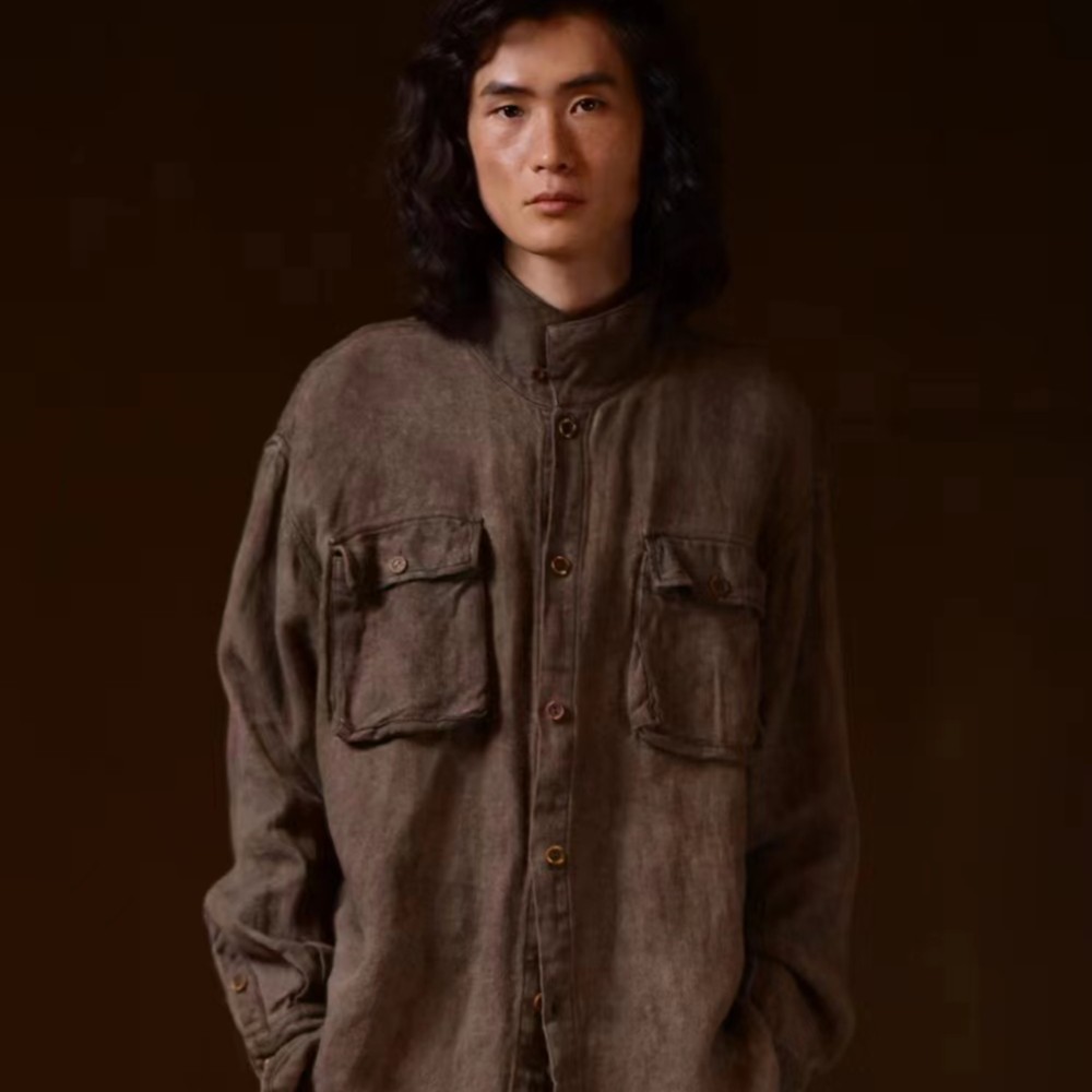 7折左岸迷香·贞琦坊【衬衫】植物染款号：Z22SS9015 亚麻宽松水洗