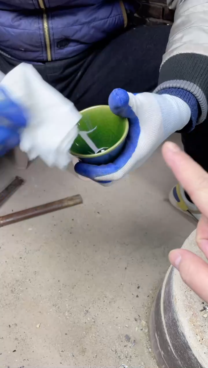 【闪购商品】瓷茶盏斗笠帝王绿