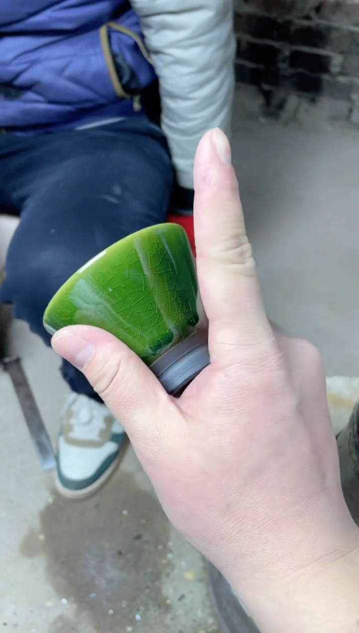 【闪购商品】瓷茶盏斗笠】帝王绿