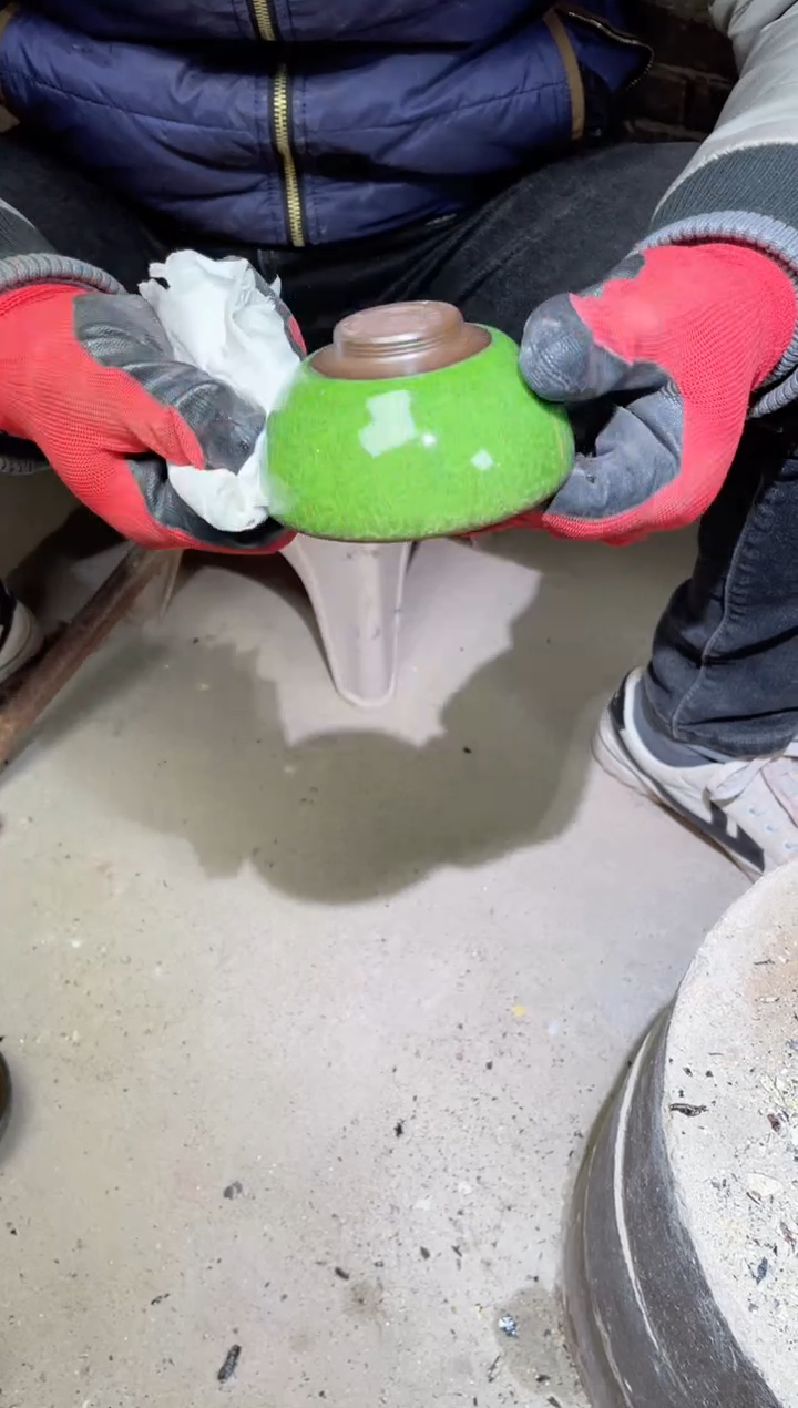 【闪购商品】瓷茶盏翡翠绿冰裂