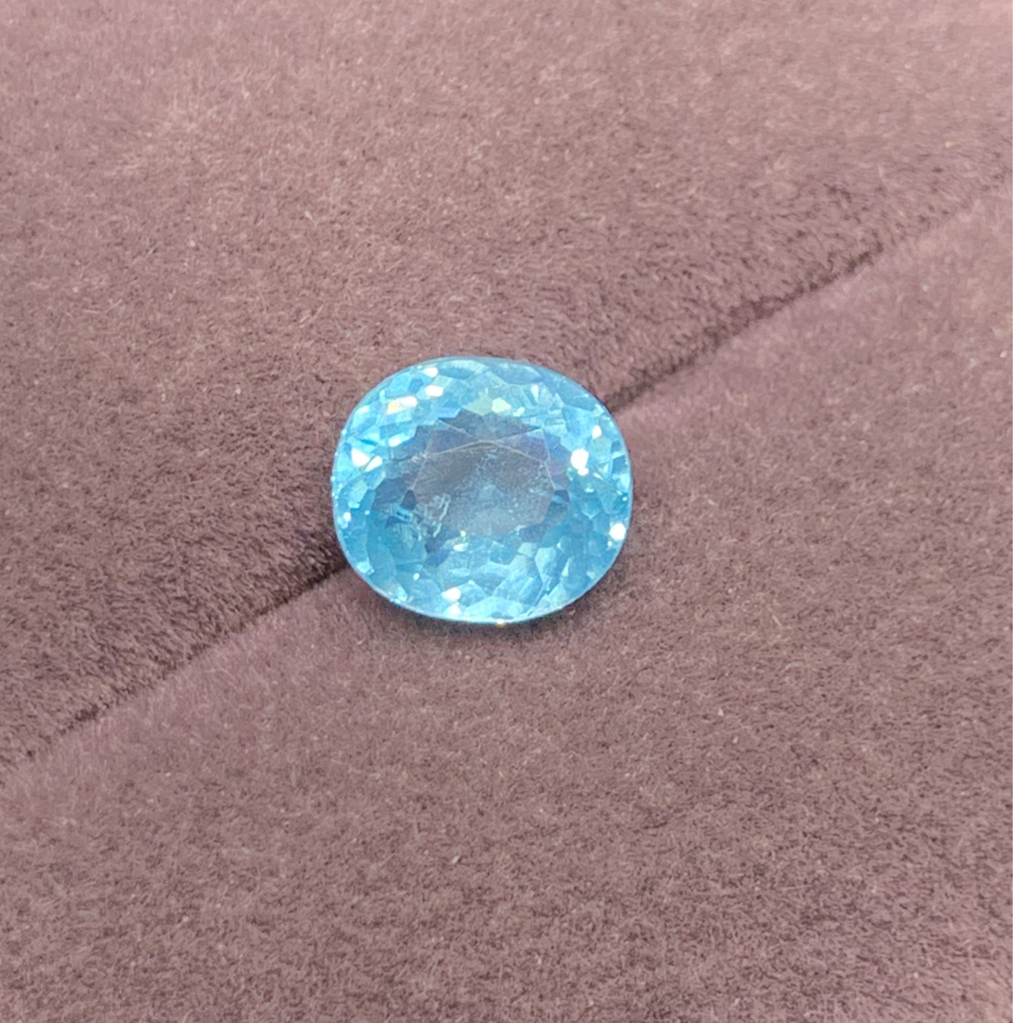 天然磷灰石3.33克拉裸石帕拉伊巴色可平替可定制镶嵌戒指吊坠等