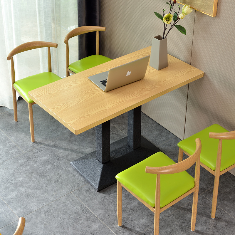 商用小吃食堂面馆烧烤大排档餐饮饭店桌子甜品奶茶店快餐桌椅组合