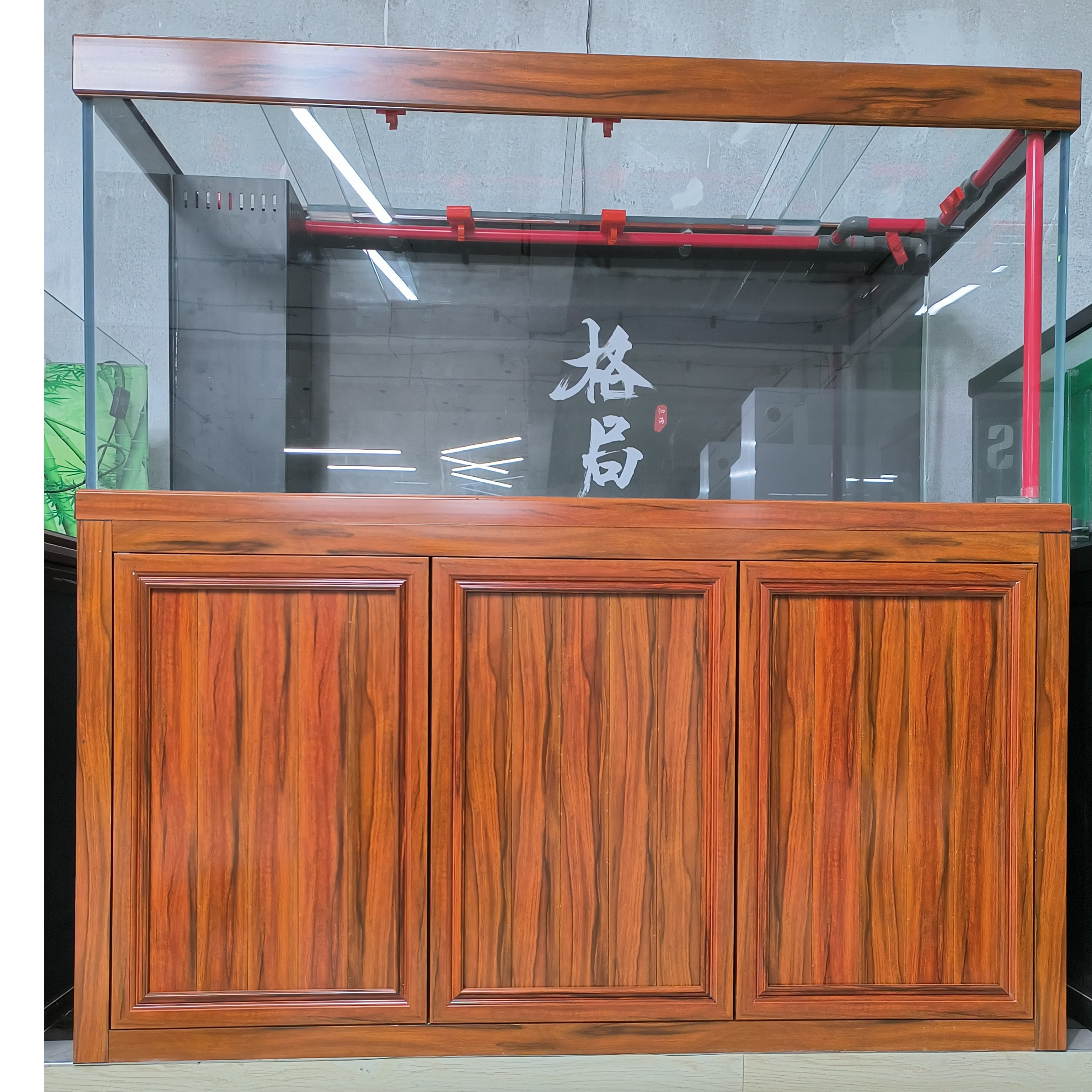 家用底滤鱼缸中大型鱼全尺寸定制金鱼溪流缸超静音运行底滤最大化