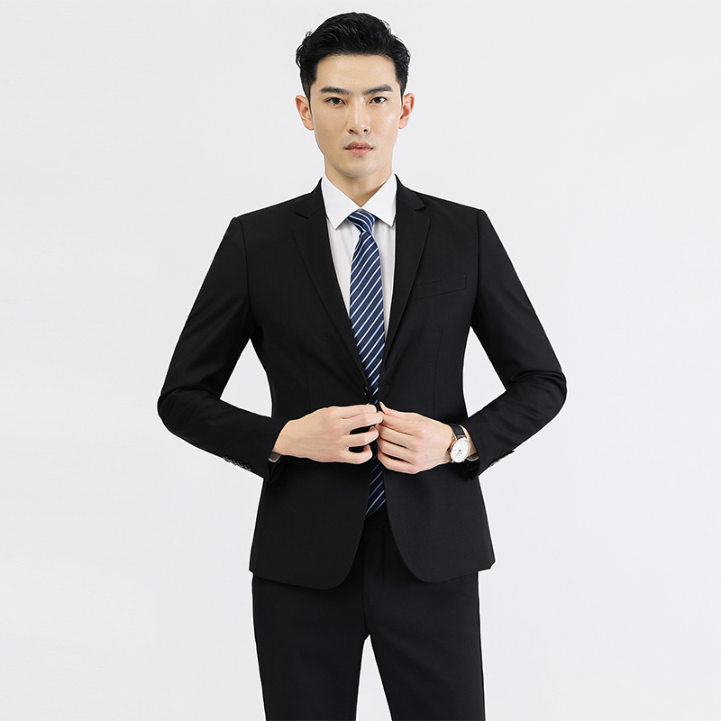 通勤商务修身西服套装休闲面试韩版工作小西装伴郎新郎结婚礼服