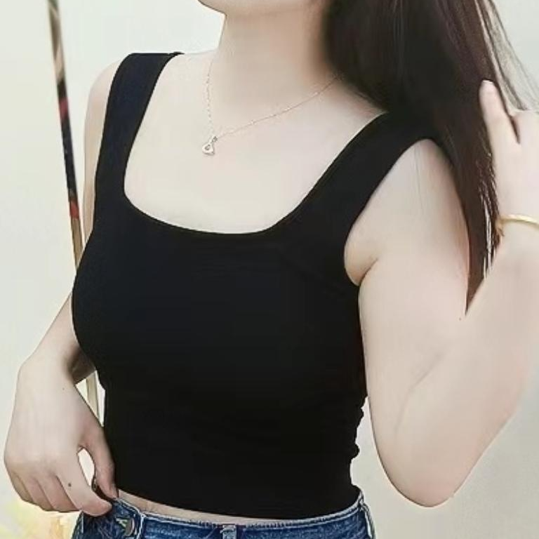 元首自带胸垫一体式运动时尚单穿打底居家短款女士背心W89834