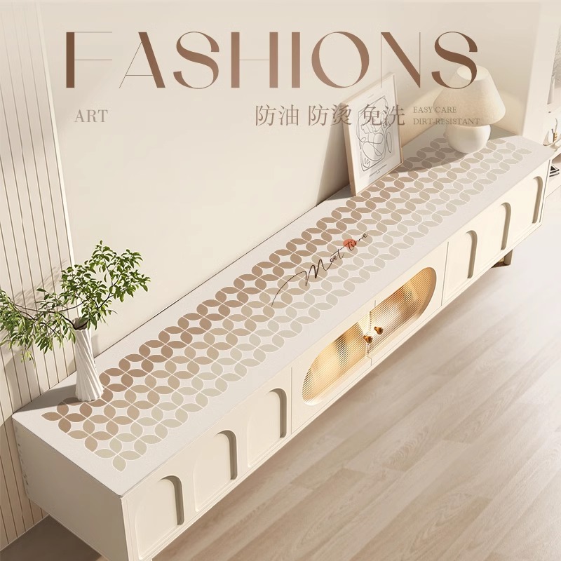 高级感电视柜桌垫餐边柜防水防油防烫台面保护垫玄关鞋柜垫子桌布