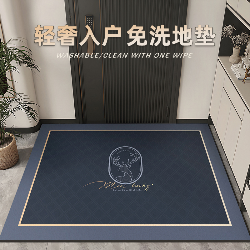 地垫入户门可擦PVC材质皮革脚垫家用进门口可防油裁剪免洗耐脏
