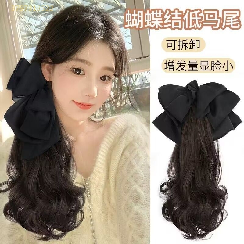 马尾女发抓夹长发大波浪卷发时尚自然微卷马尾