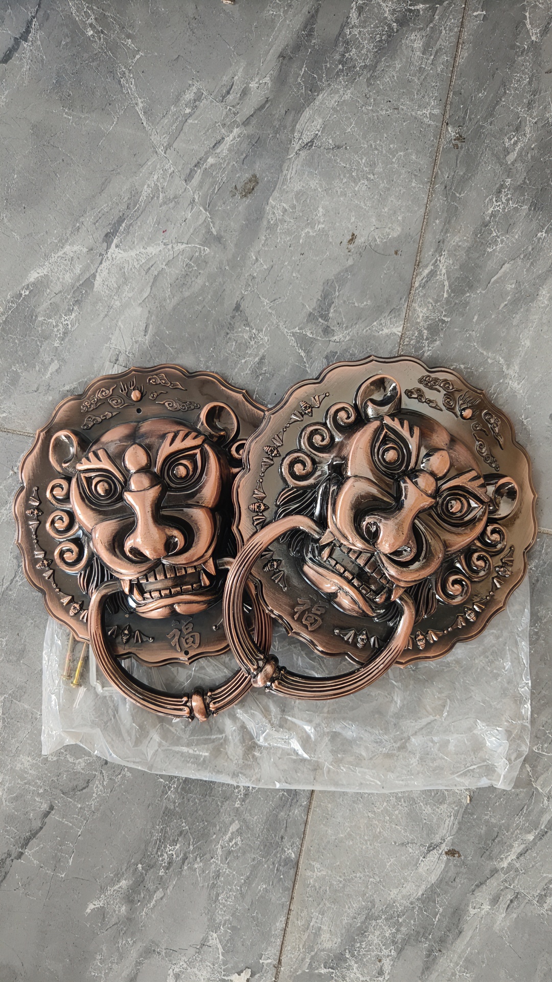 秦晟大门婷婷定制拉手配件纯铜款