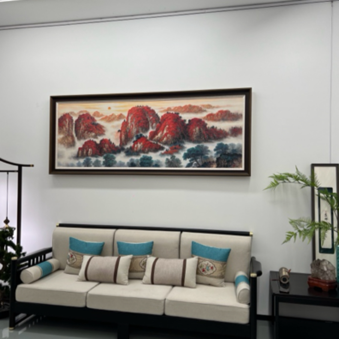 『五岳泰山』86*216 沙发背景 中式