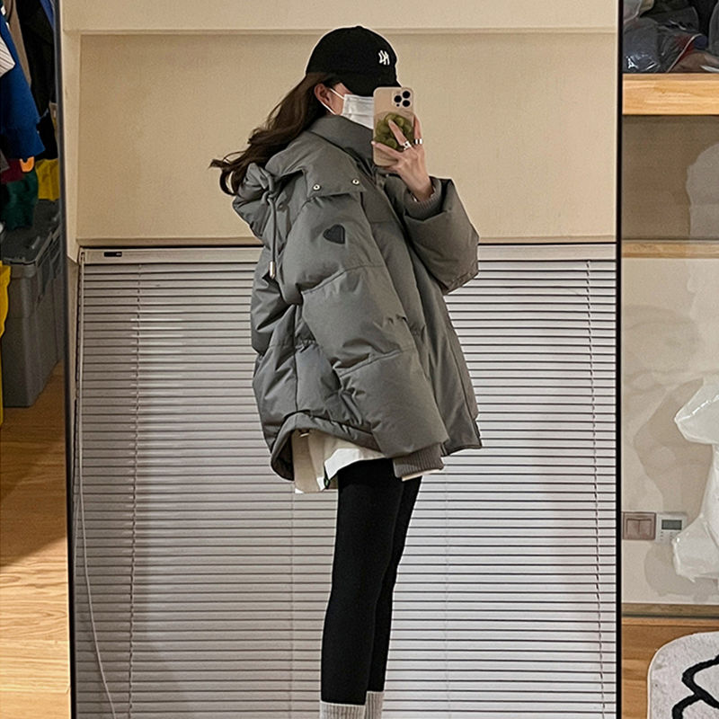 波司豋羽绒服服女2023新款韩版宽松面包服外套港风学生加厚情侣棉
