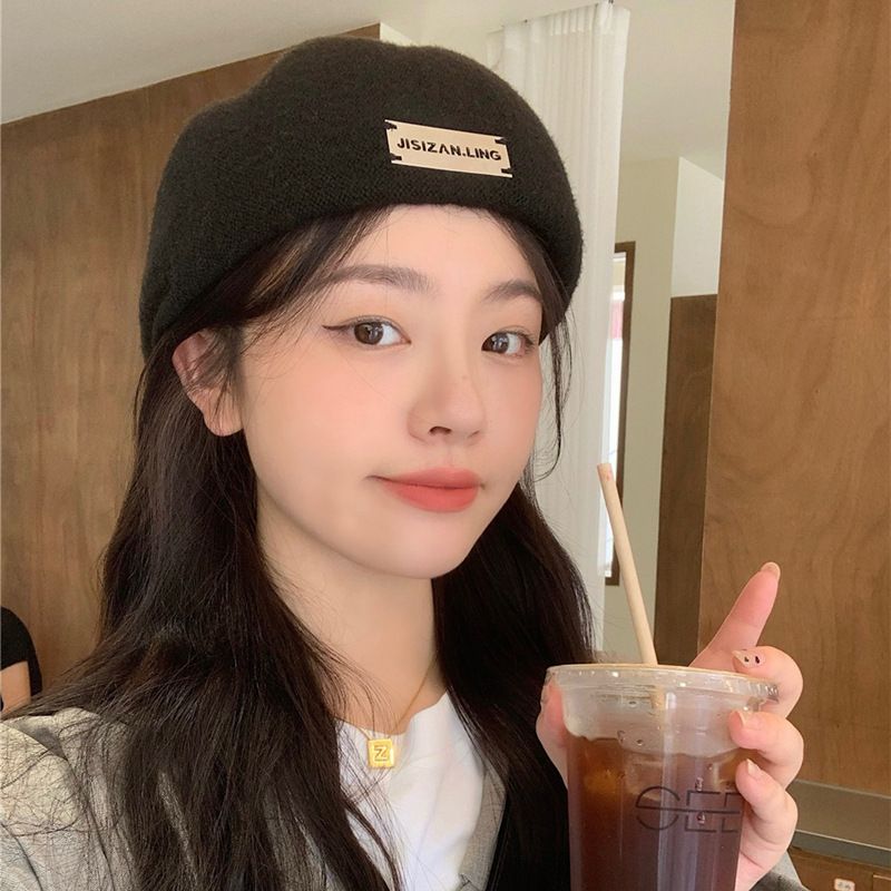 【铁标贝雷帽】保暖百搭贝雷帽洋气羊毛帽子女冬季大头围帽子女秋冬