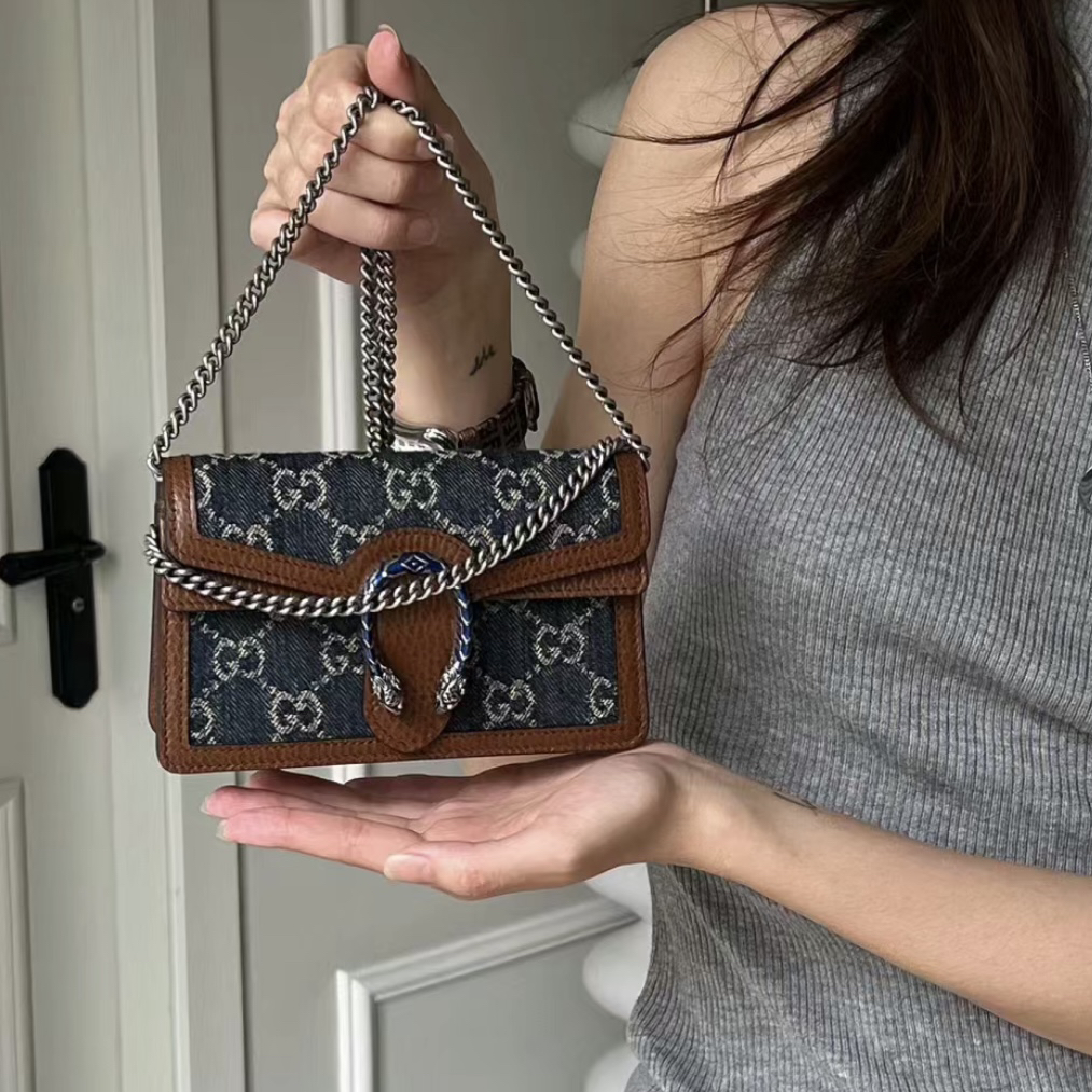 95新 GUCCI/古驰 聪聪/gucci单宁mini酒神/8806625