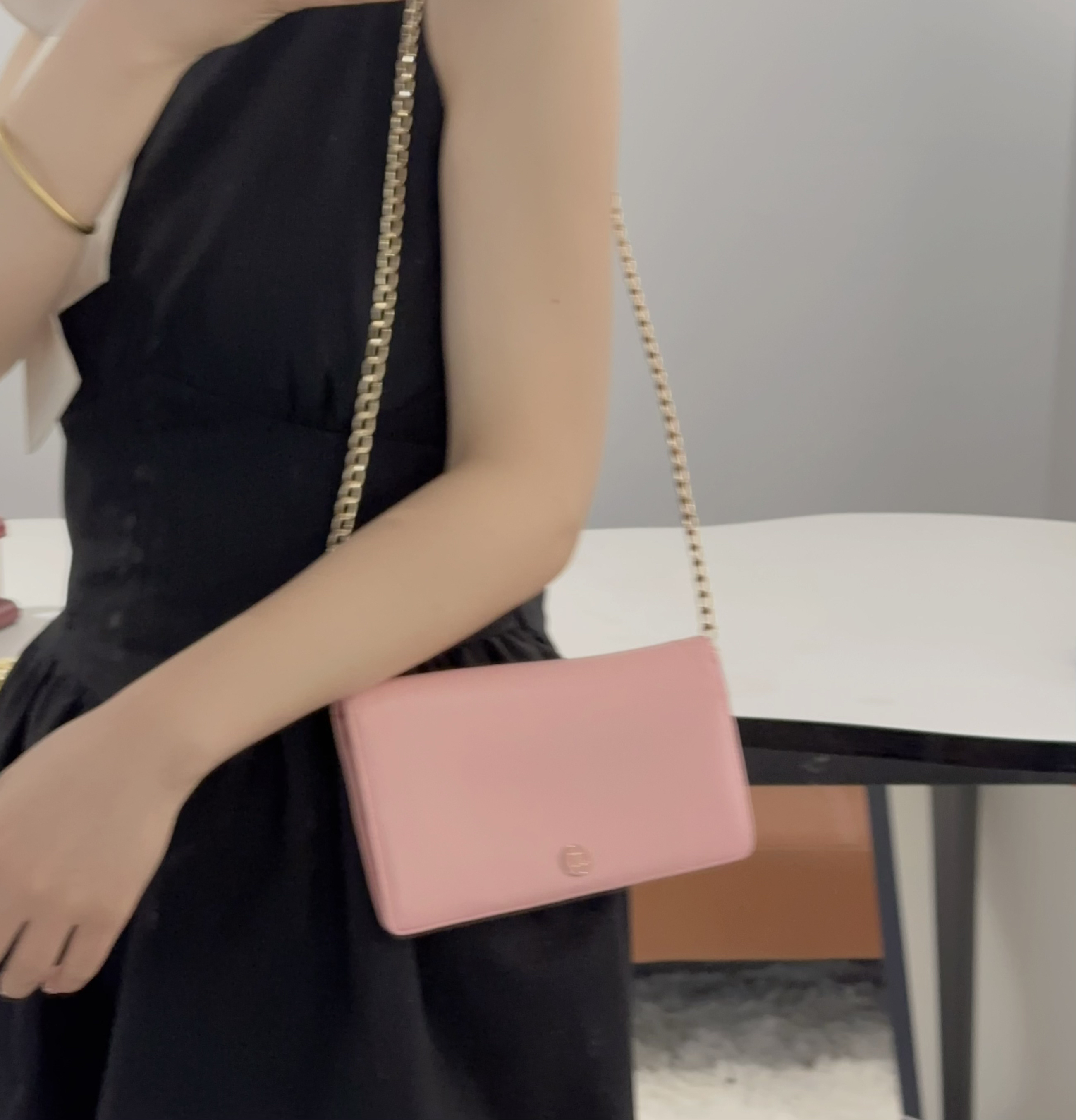 95新 Chanel/香奈儿 聪聪/chanel粉色钱包