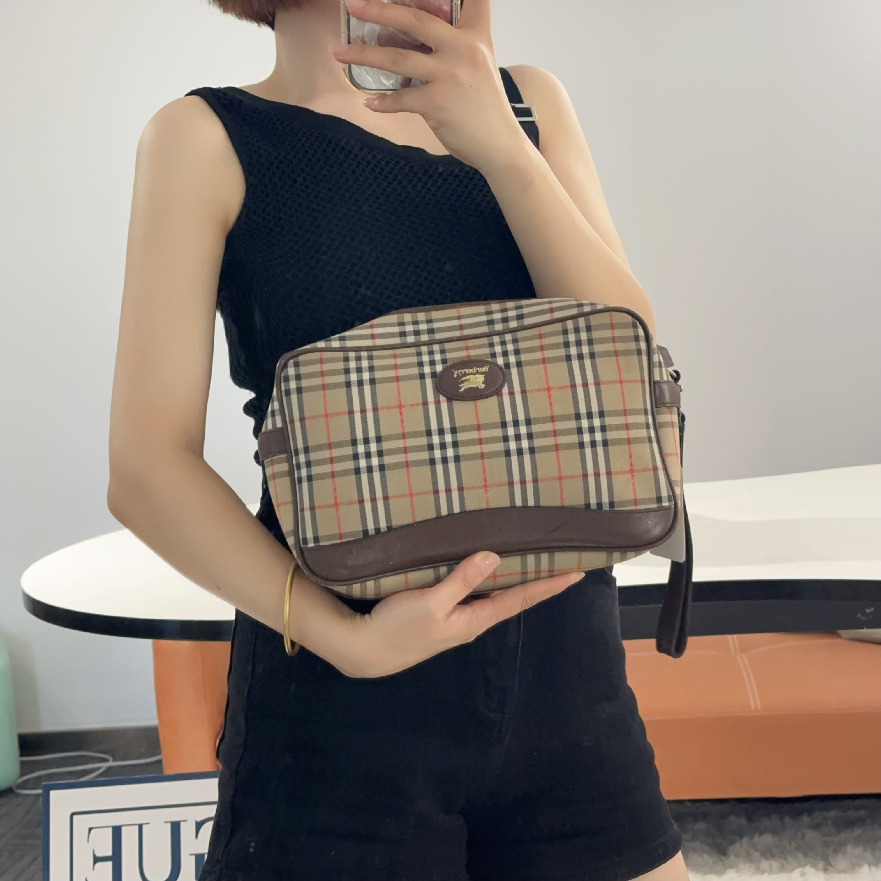 95新 BURBERRY/博柏利 聪聪/巴宝莉手拿包