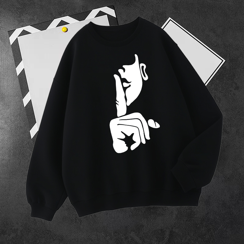 美式ins潮牌高级感卫衣男秋冬季男士高街潮流宽松圆领百搭上衣服