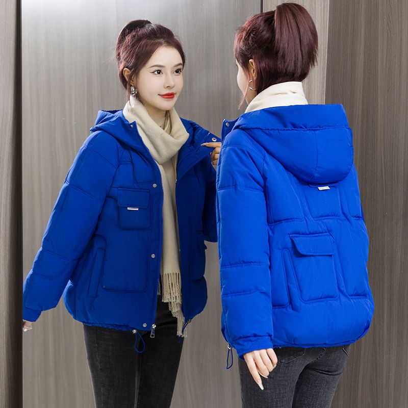 波司豋反季清仓2023韩版新款连帽羽绒服服女短款加厚宽松大码棉衣