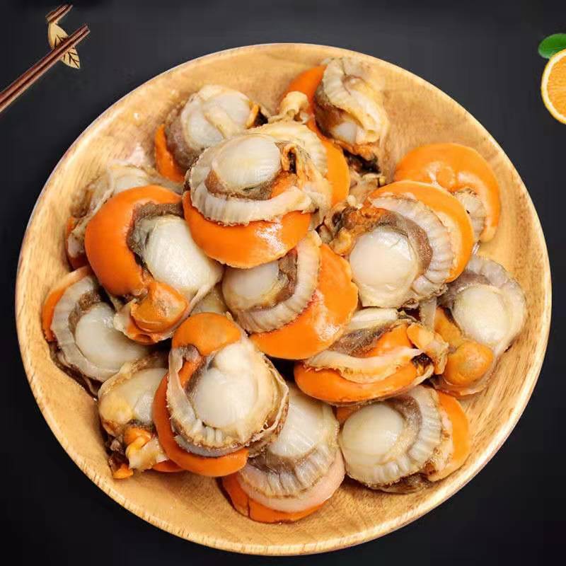 大个扇贝肉新鲜海鲜肉质紧实鲜活捕捞扇贝加工500g/包*4冷链发货