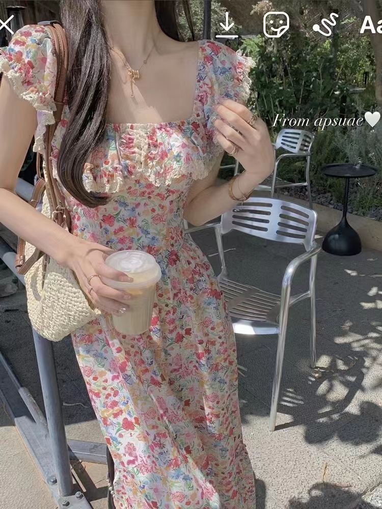 【今喜福利】实体品质春夏甜美连衣裙甜美风连衣裙长款夏季清新小个