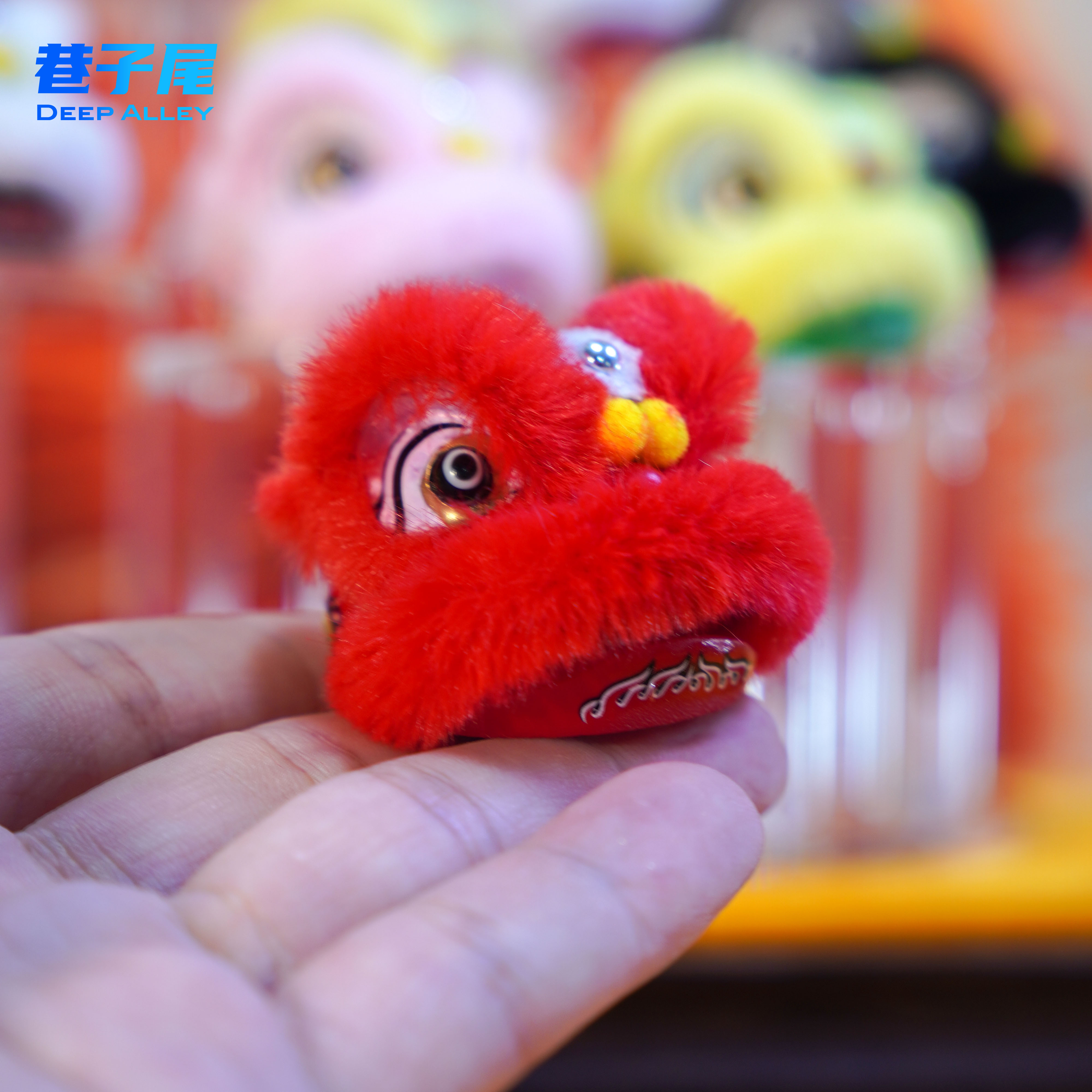醒狮汽车小摆件创意车内饰品生肖装饰雄狮少年手国潮过年新年春节