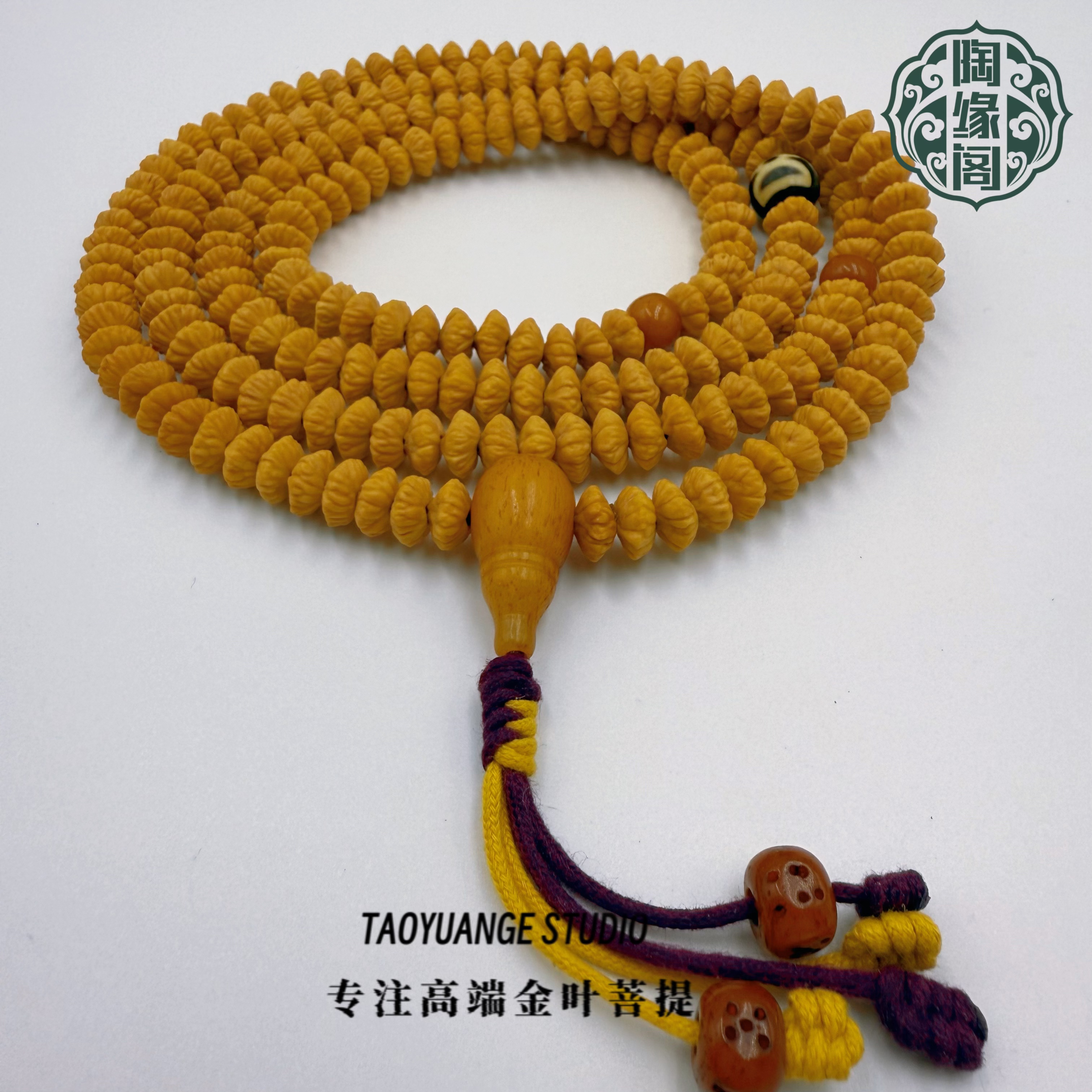 【发烧级  福盈双莲】双面莲花九华山金叶莲花菩提 金钱籽