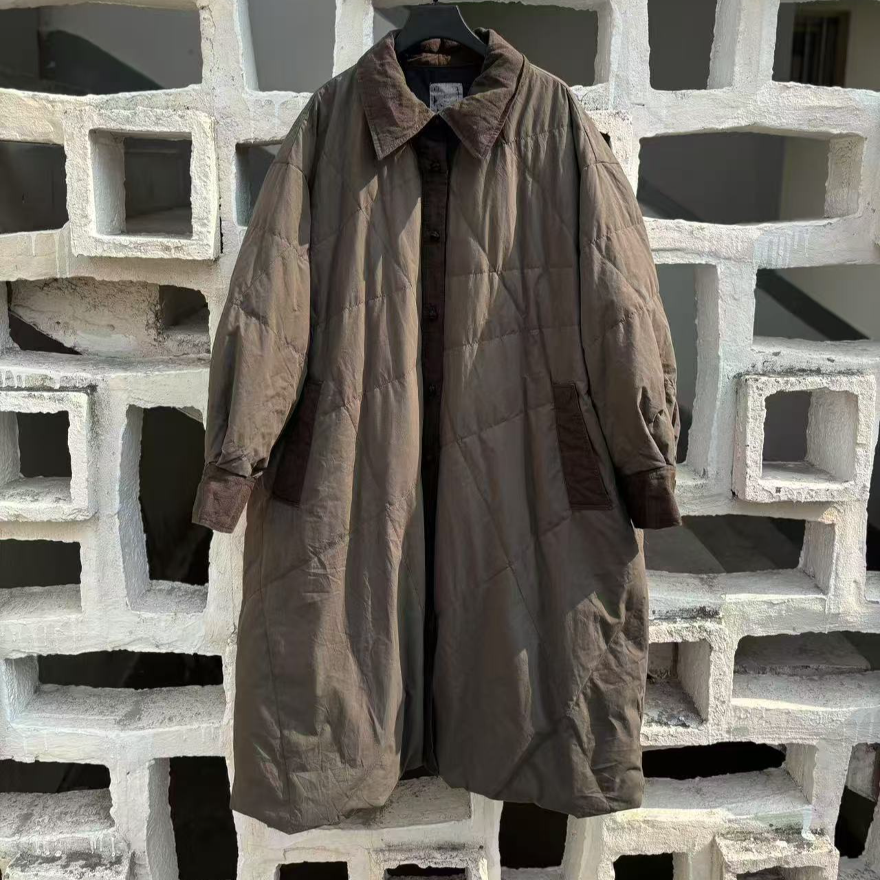 小红分享-荼家-冬款甘玲宽松长款休闲棉服33804