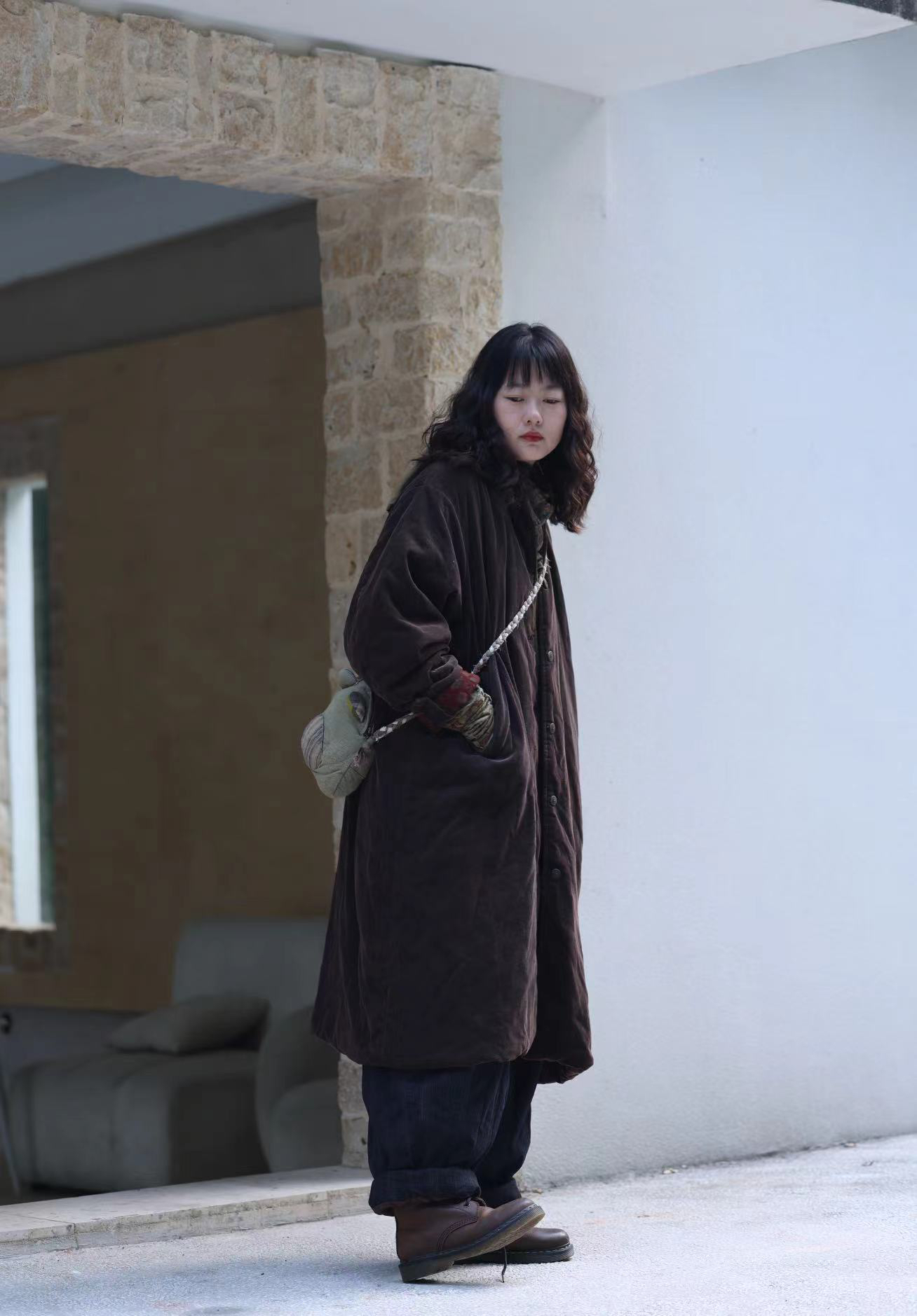 小红分享-衣路冬款上新开衫长棉衣28079（长100围150）