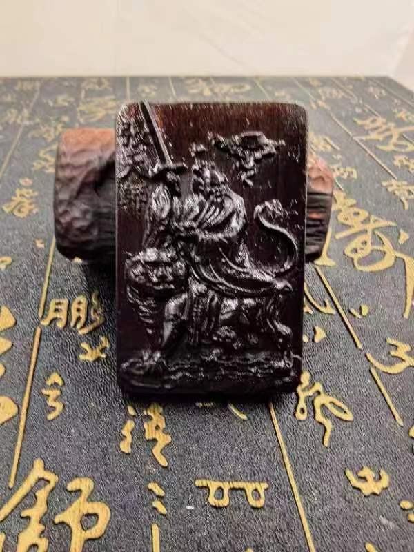 精雕雷击枣木天师骑虎枣木牌