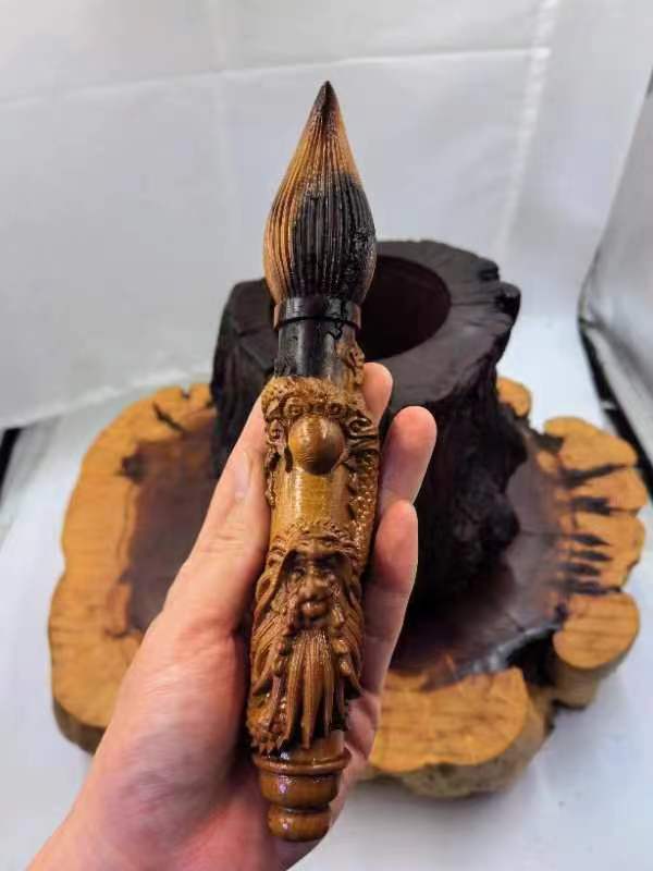 龙头  文昌笔雷击枣木精雕