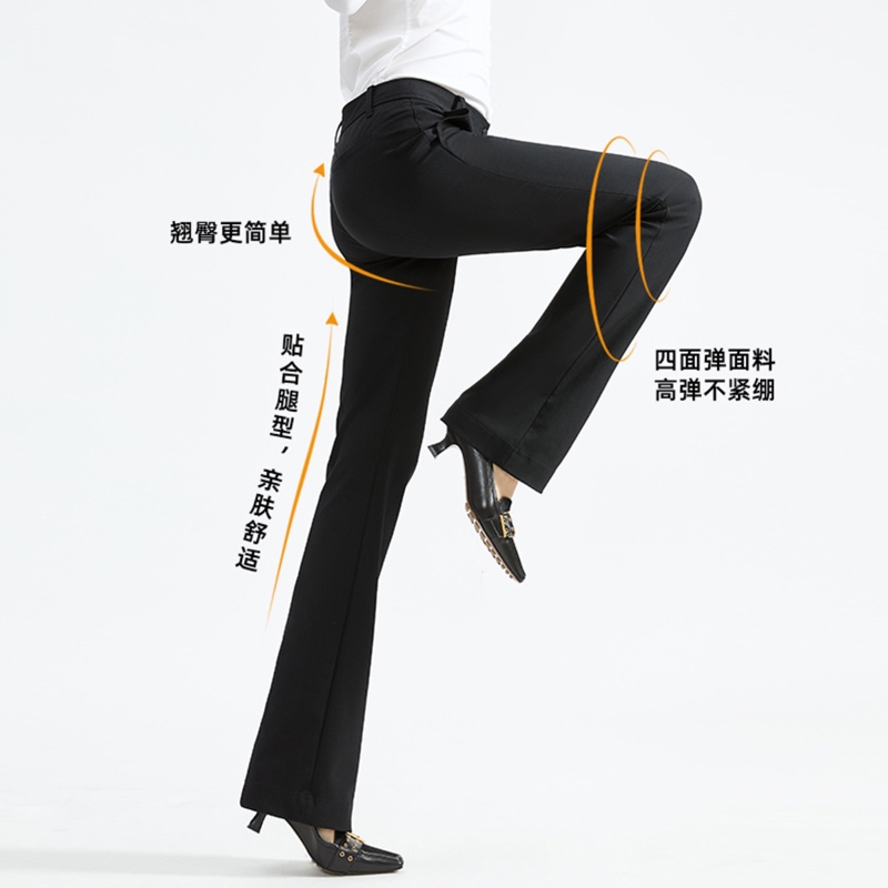 DEEP BREATH深呼吸 女装新款时尚通勤西裤OL微喇长裤子女8100031