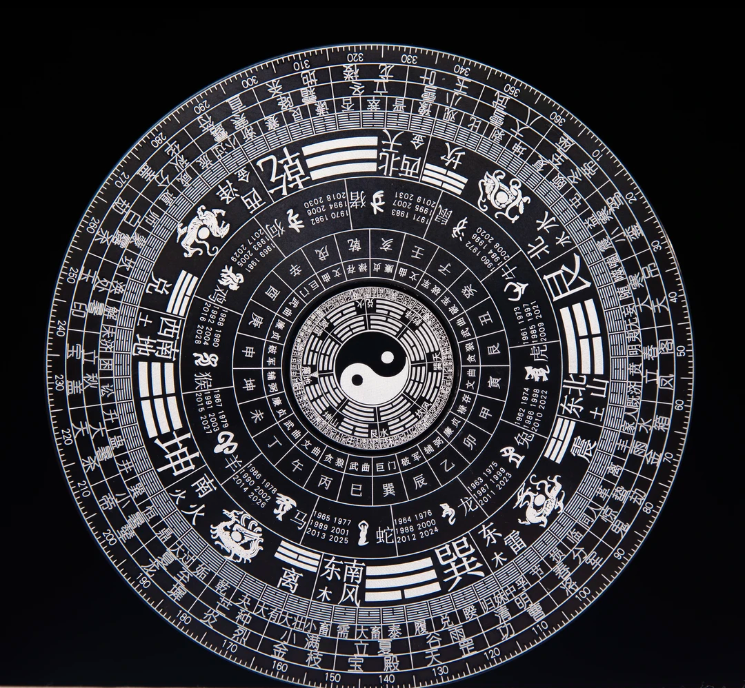 合金八卦12生肖太极旋转陀螺摆件 大号直径12CM