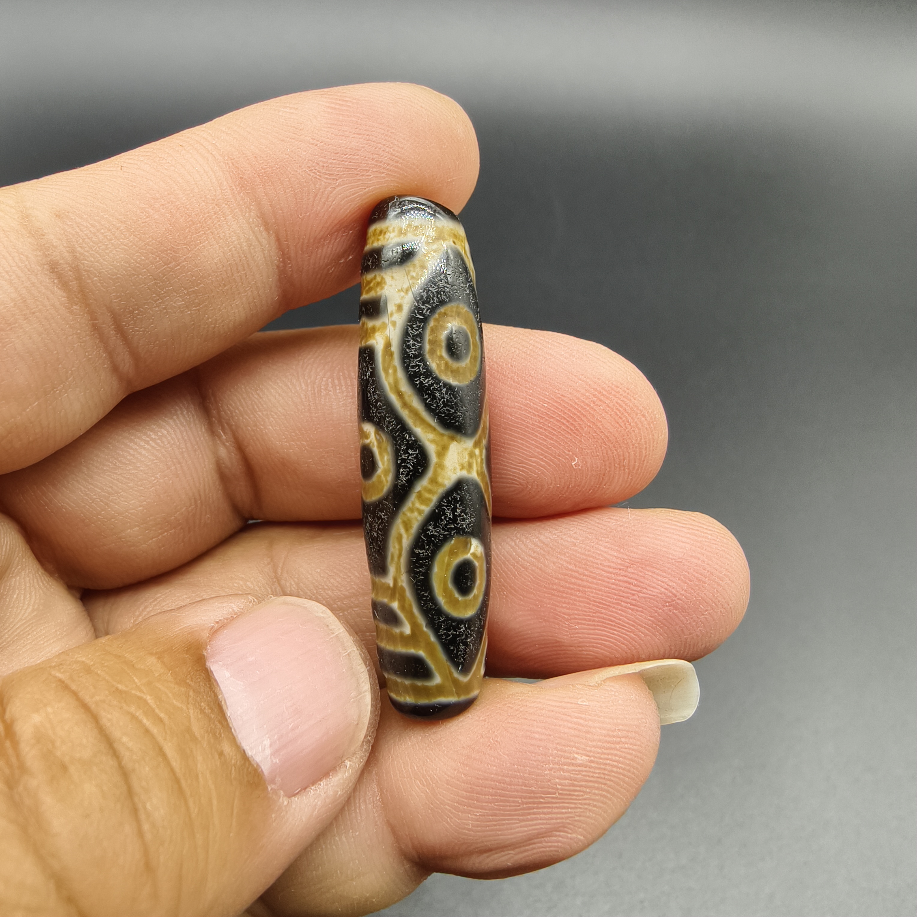 煜缘坊珠宝旧藏精品手工玛瑙六眼佩珠吊坠