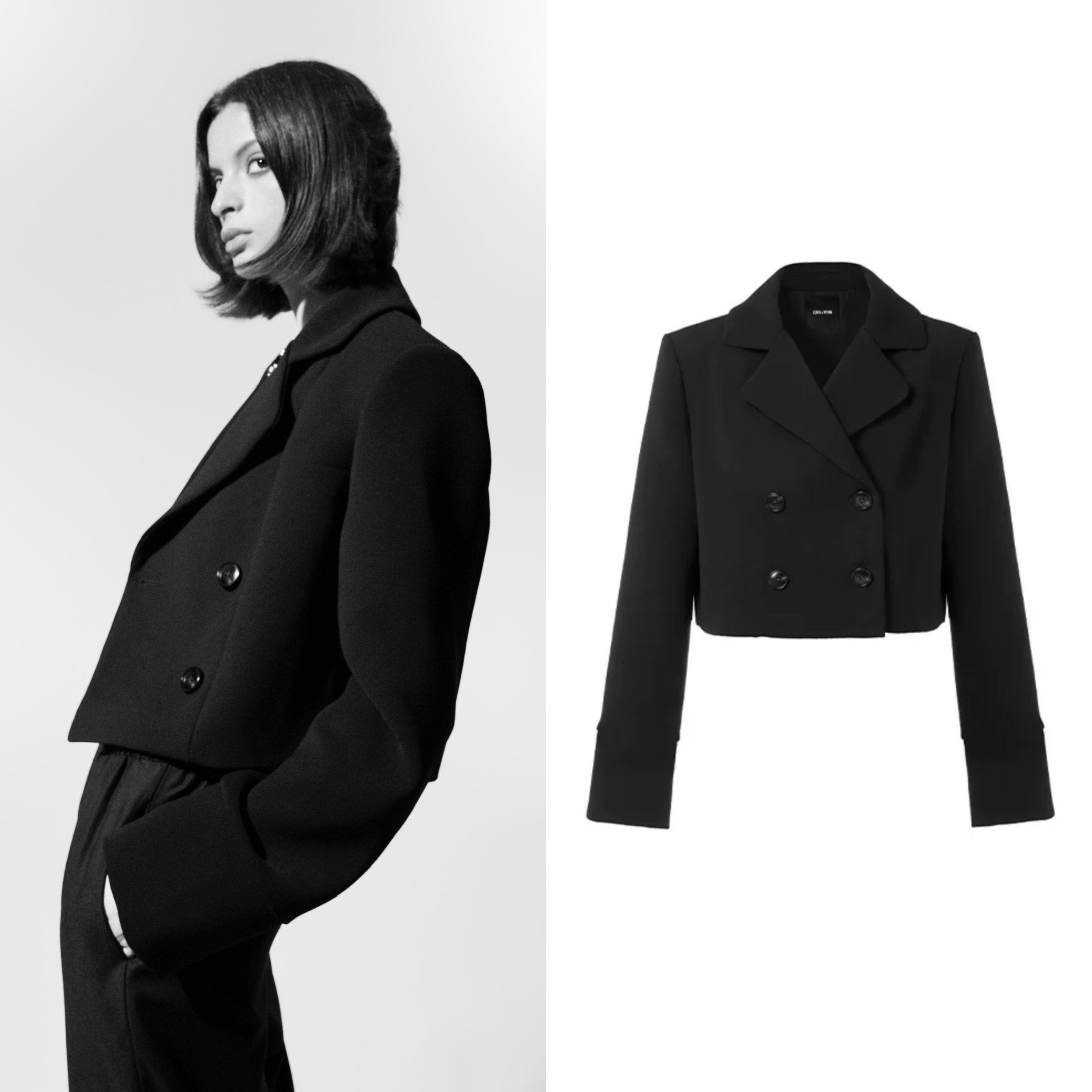 极简廓形秋冬短外套质感显瘦高级洛杉矶CORA&WYNN设计师品牌