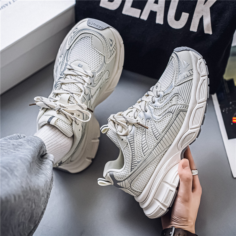 男鞋厚底老爹鞋夏季新款网面透气休闲运动跑步鞋厚底增高潮鞋Y826