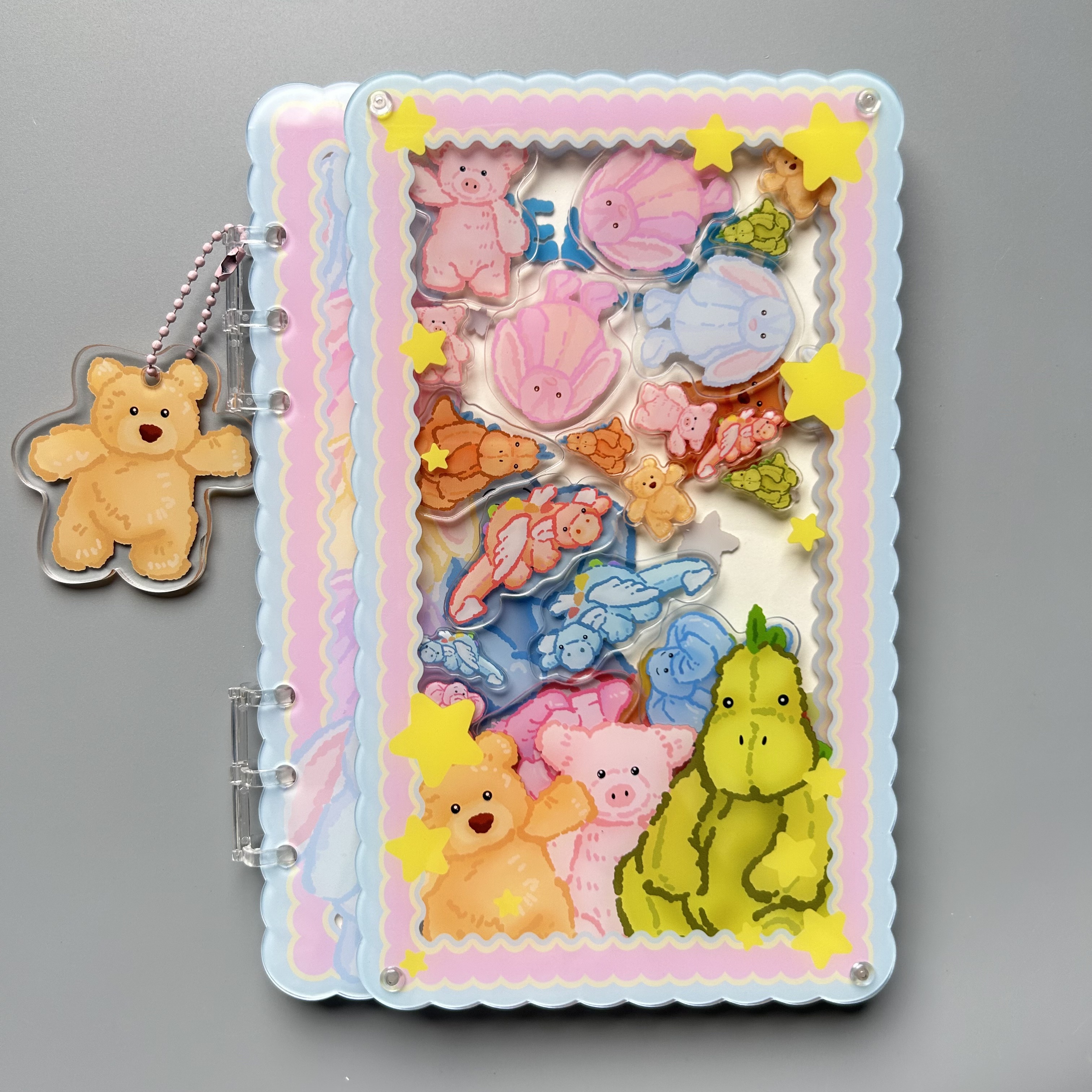 【摇摇本】独某家手绘亚克力活页本笔记本diy可替换内页玩具手账本