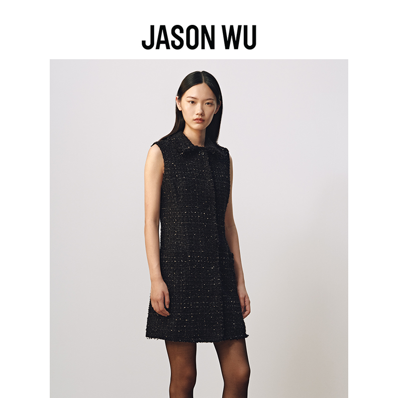 JASON WU【气质优雅】24年新款绵羊毛粗花呢小香风裙子长裙连衣裙