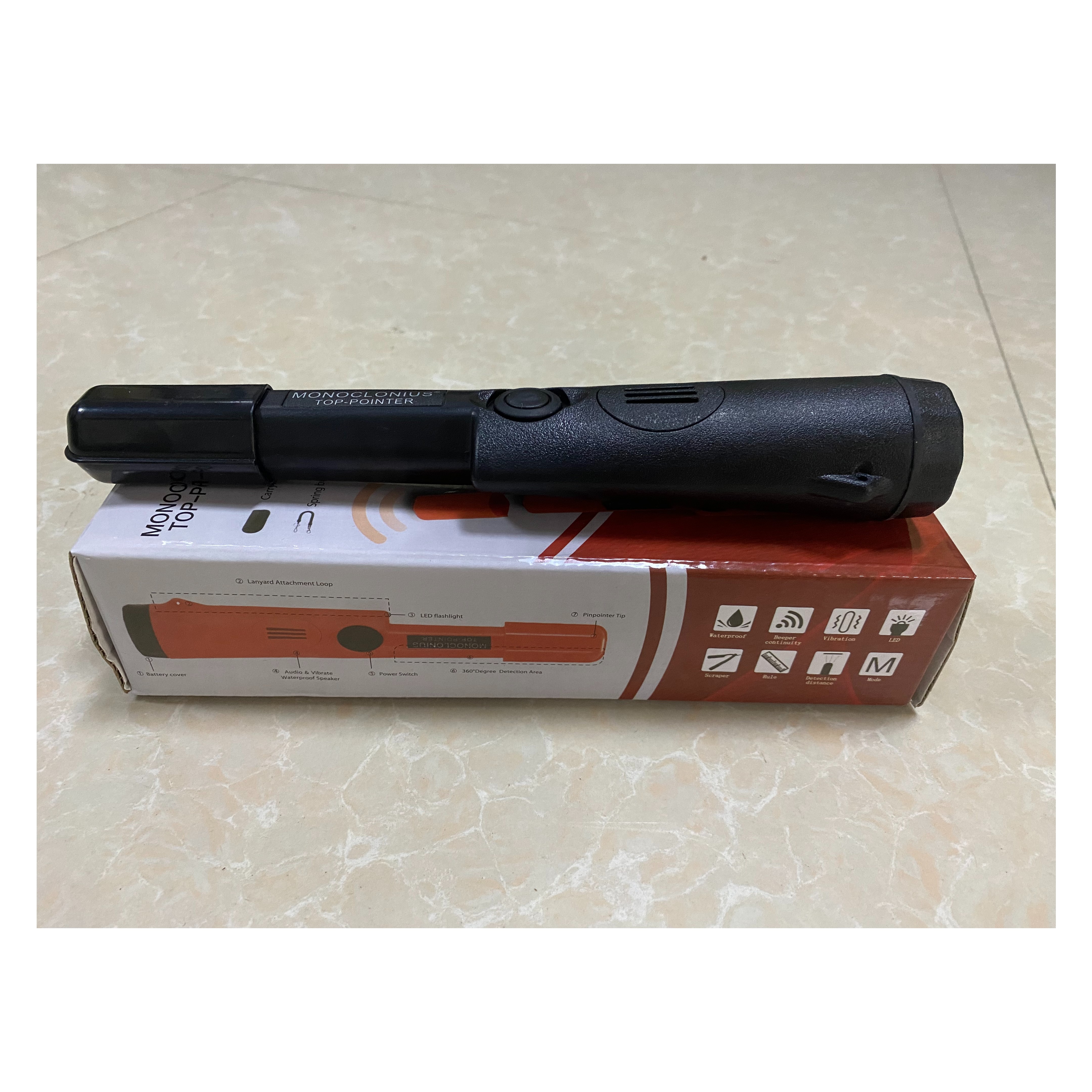 国产自主研发手持金属定位棒，精准定位，全机身防水，充电款