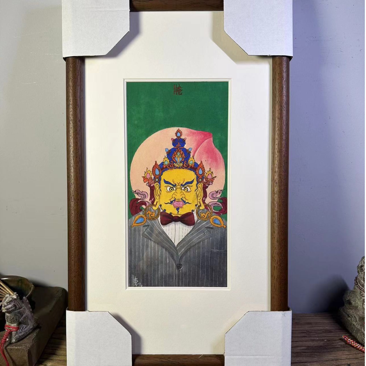 限量版画含装裱《黄财神》十一楼原创作品