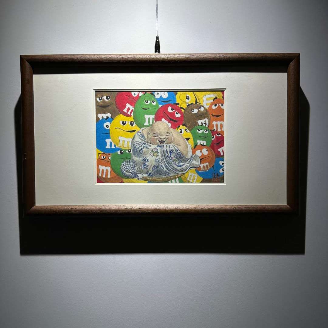 限量20版/版画含装裱《就是开心 就是甜》十一楼原创作品