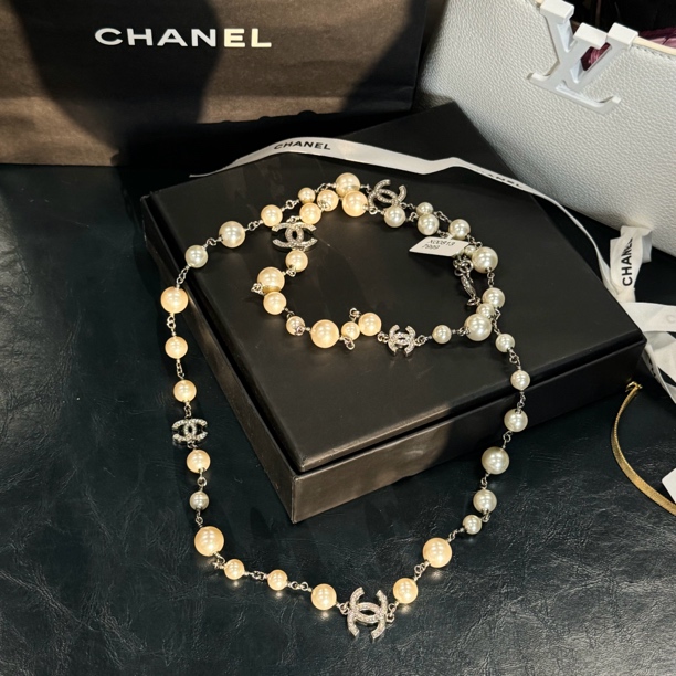 95新 Chanel/香奈儿 香奈儿双层五花珠珠项链