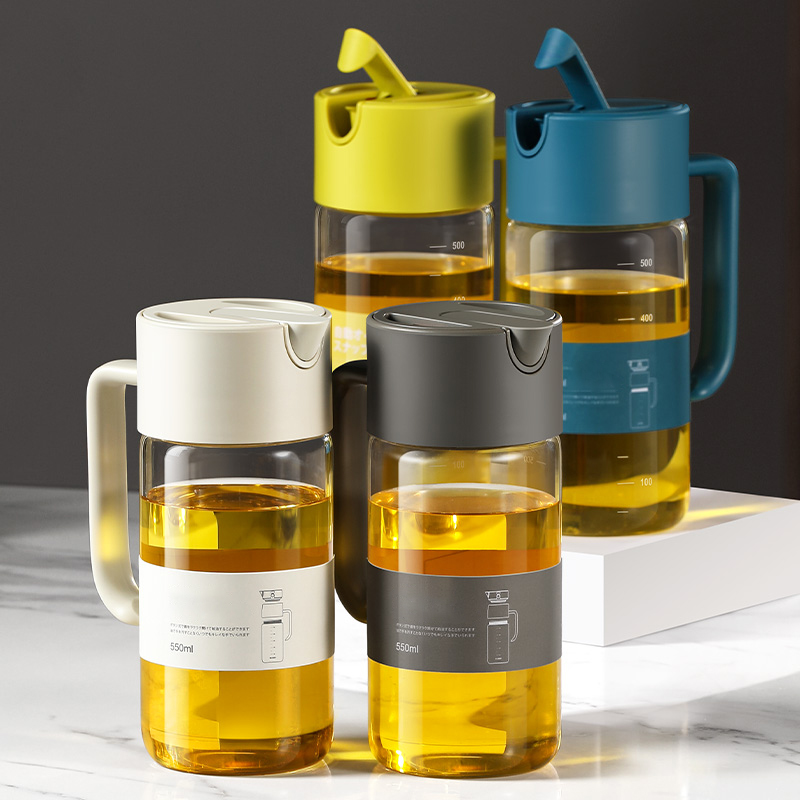 【惠子知家】LISSA弹扣自动开合重力玻璃家用油壶防漏可单手油壶