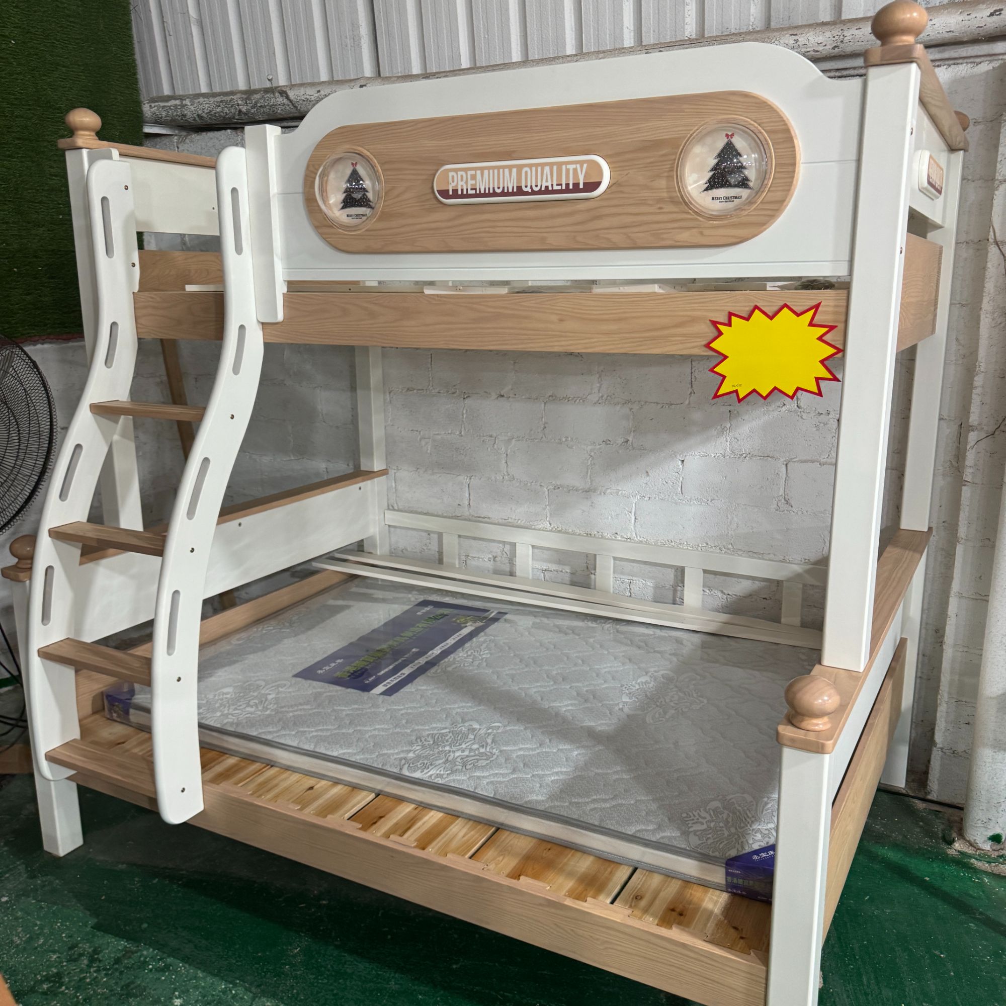 现代简约上下铺母子床1.5美式白色家用女孩北欧公主床榉木两层床