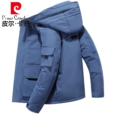 皮尔卡丹2023年新款秋冬季羽绒服男女同款可印可绣不跑绒不掉绒外