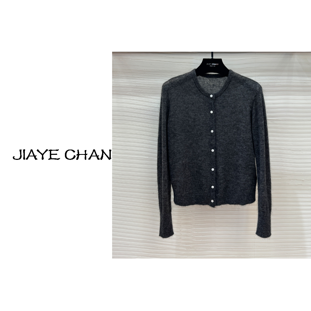 JIAYE CHAN  早秋温柔风单排扣针织开衫