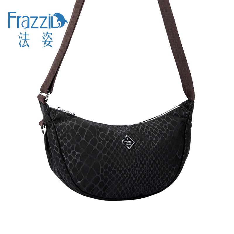 Frazzil/法姿女包斜挎包新款轻便简约尼龙帆布包妈妈单肩时尚小包