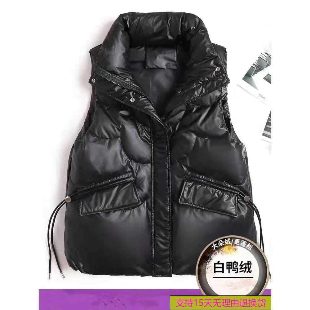 波登司羽绒服白鸭绒新款爆款2024白鸭绒羽绒马甲女士女款短款秋韩