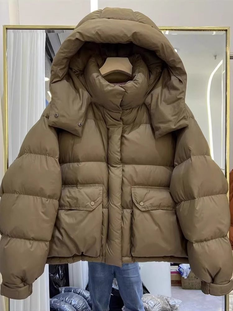 波登司羽绒服白鸭绒新款爆款2024羽绒女士女款欧货秋宽松连帽小个