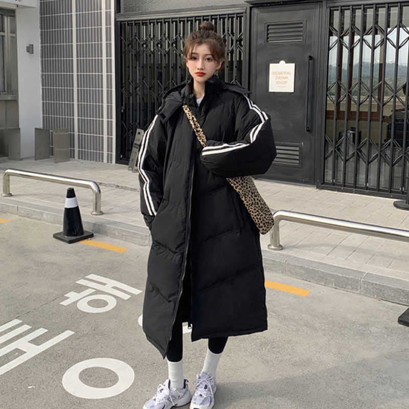 波登司羽绒服白鸭绒新款爆款年季衣女士女款中长款韩版宽松面包休